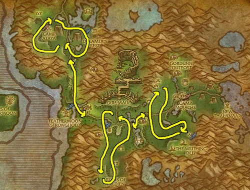 The best place to farm Fadeleaf is in Feralas. There are three areas 