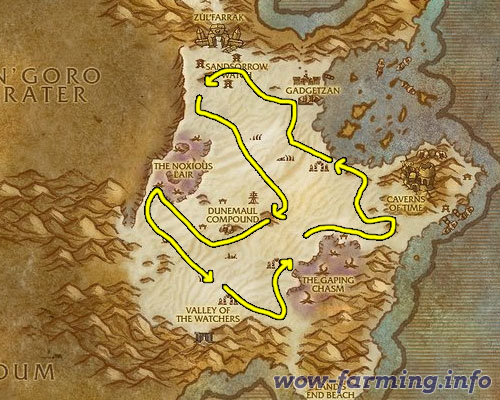 Farming Firebloom in Tanaris