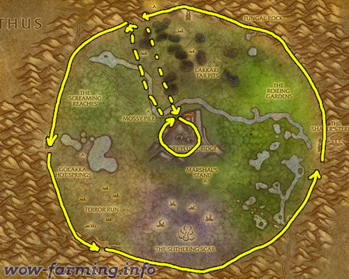 Farming Mountain Silversage in Hellfire Peninsula