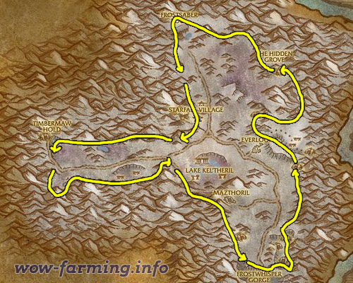 Farming Mountain Silversage in Un’Goro Crater