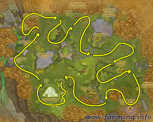 Farming Felweed in Nagrand