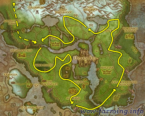 Farming Goldclover in Howling Fjord