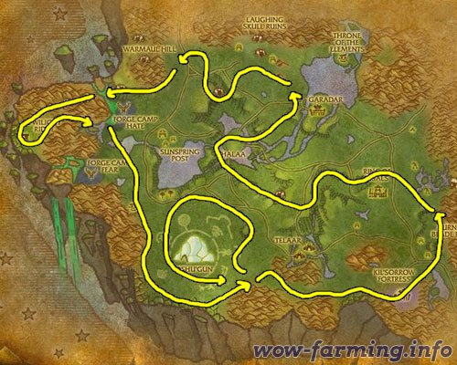 Farming Dreaming Glory in Terokkar Forest