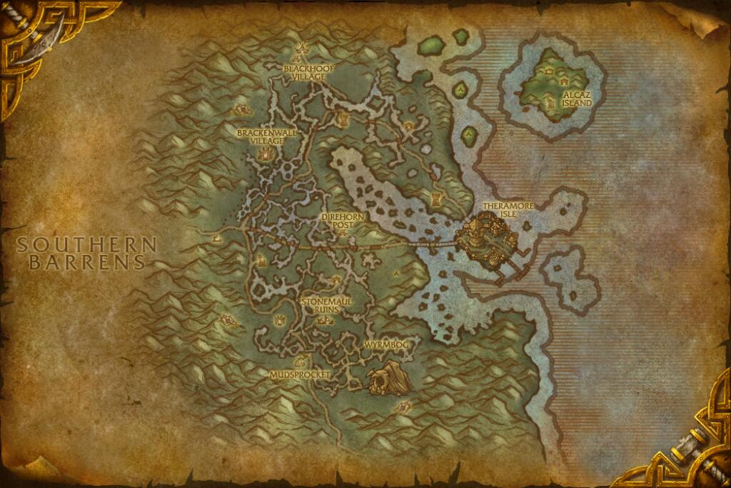 Dustwallow Marsh — Silk Cloth base map