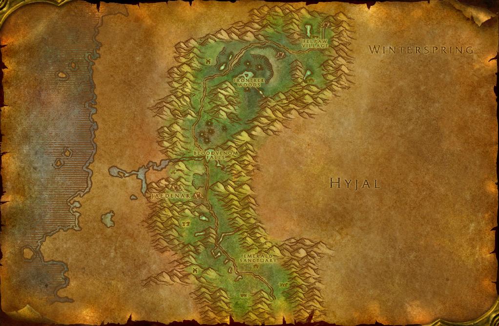 Felwood — Runecloth and Felcloth base map