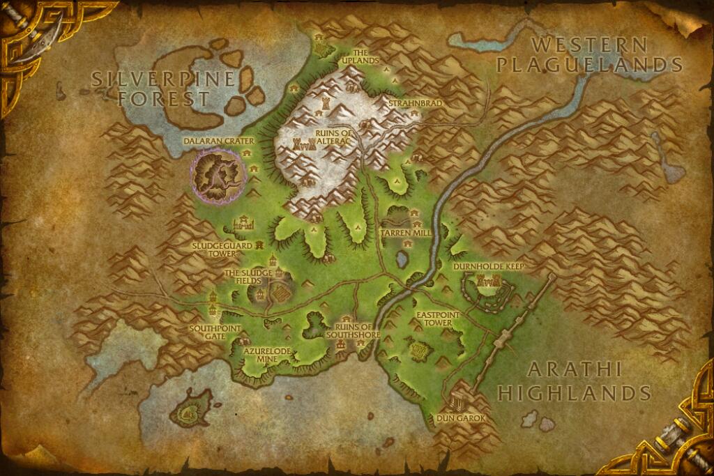 Hillsbrad Foothills — Tin and Silver base map