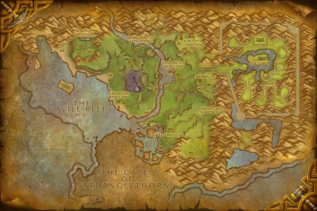 Northern Stranglethorn — Bruiseweed, Kingsblood and Wild Steelbloom base map