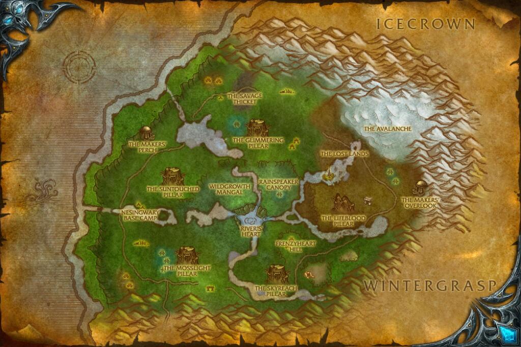 Sholazar Basin — Saronite and Titanium base map