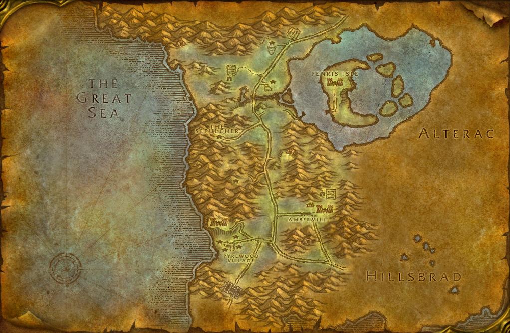 Silverpine Forest — Mageroyal and Briarthorn base map