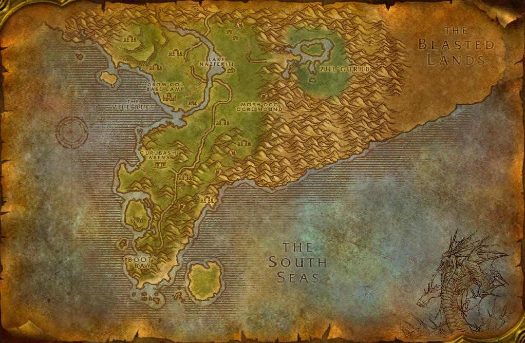 Stranglethorn Vale — Heavy Leather and raptor meat base map