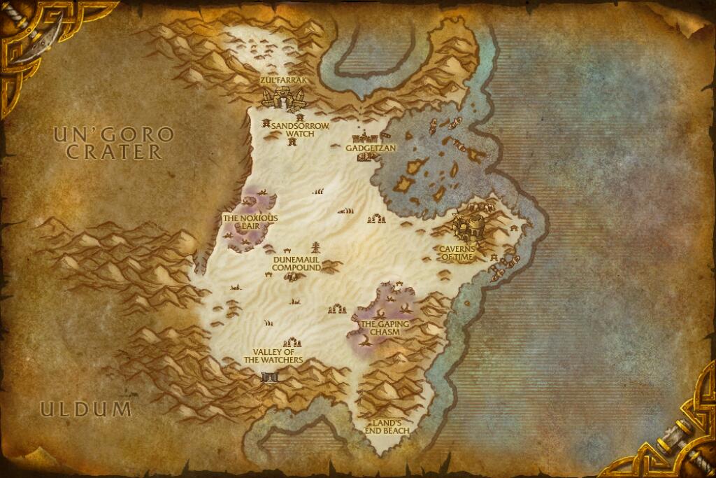 Tanaris — Mageweave Cloth base map