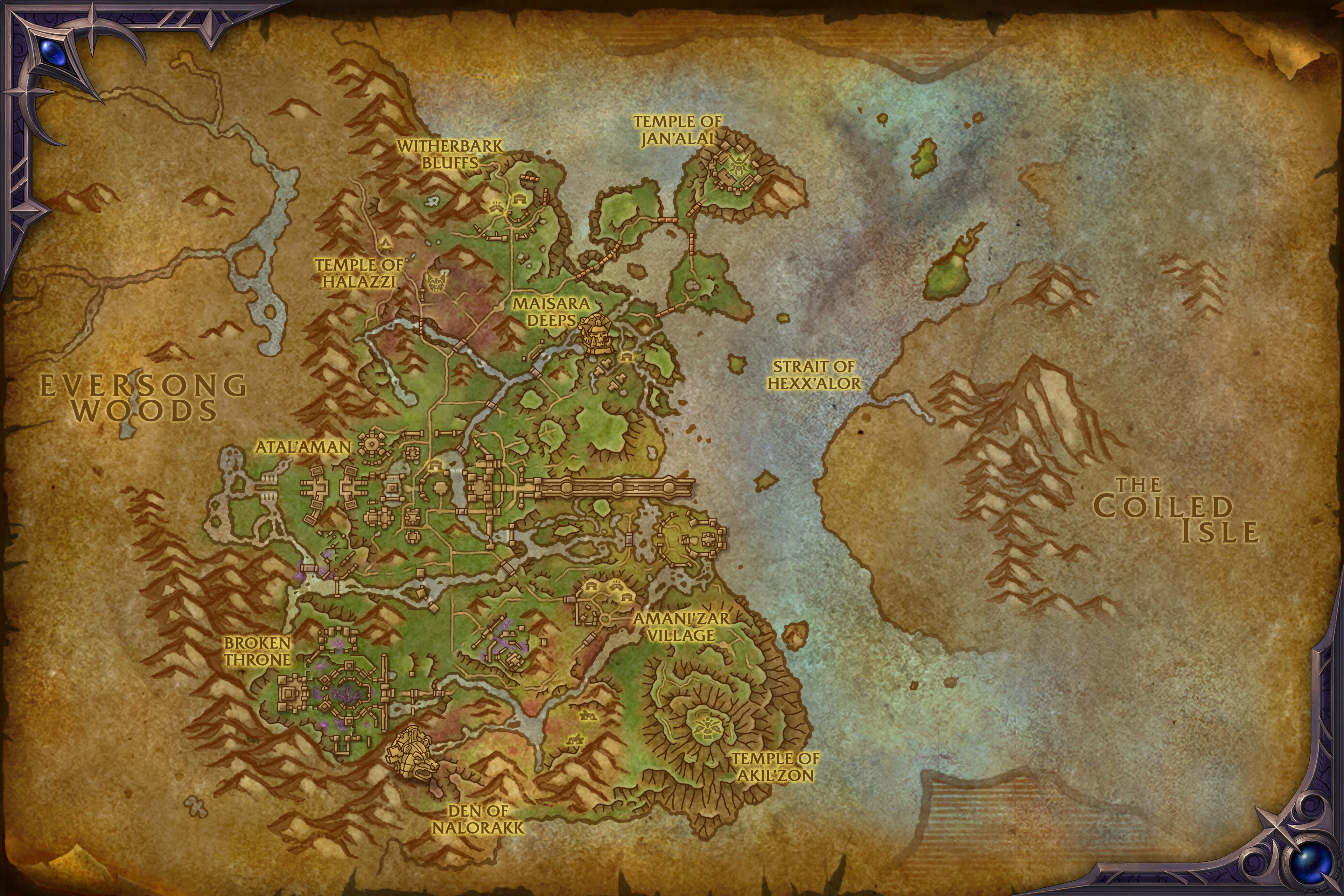 Zul’Aman — Inland fishing search route base map